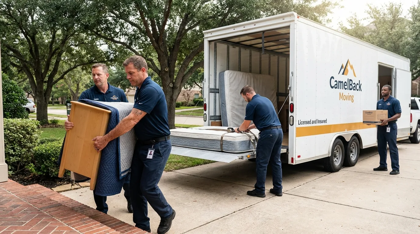 Crew loading residential truck for cross-state move from West Liberty, KY