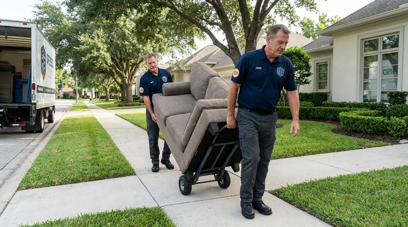 Local residential moving crew loading furniture in West Liberty, KY